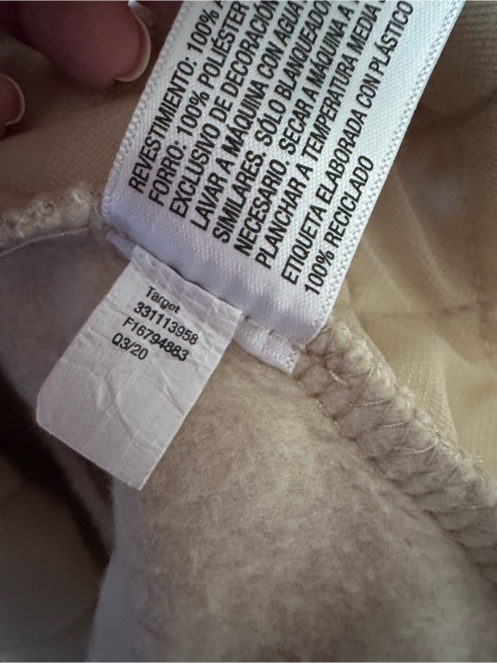 Wild Fable Beige Women's Hooded Pullover Cropped Cotton Sweatshirt L - Picture 8 of 8